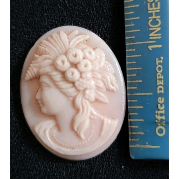 Vintage Pink Conch Loose Unmounted Cameo 1½" - Picture 5 of 5